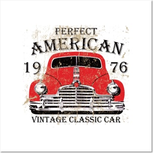 Perfect American Vintage Classic Cars 1976 Posters and Art